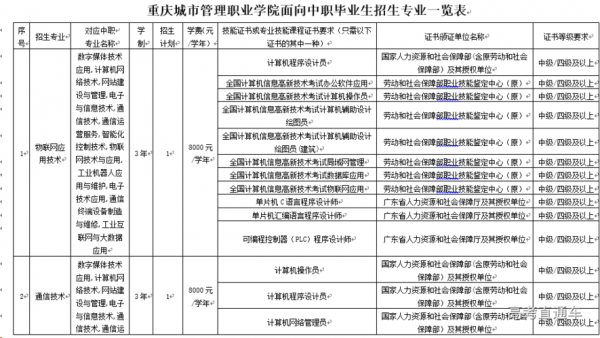 重庆城市职业学院招生计划（重庆城市职业学院招生人数）